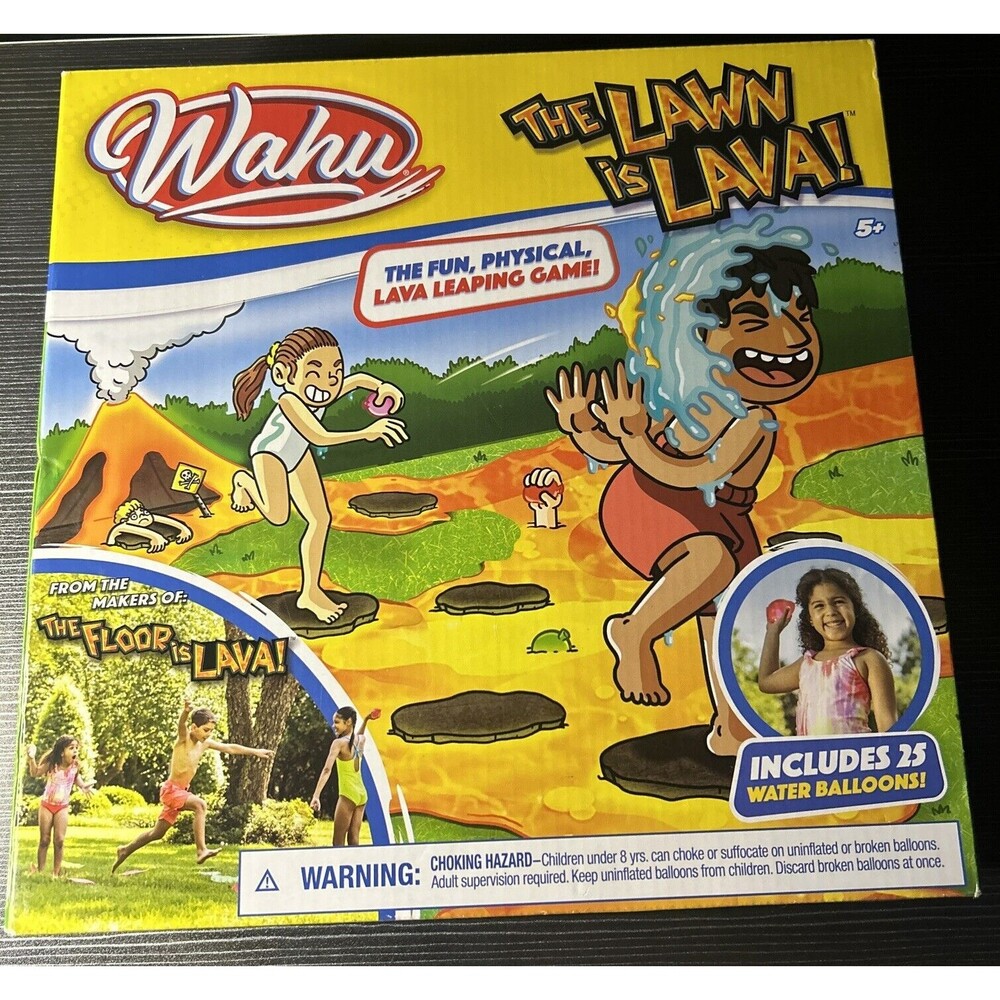 Wahu The Lawn Is Lava Outdoor Game 25 Water Balloons Included  NEW